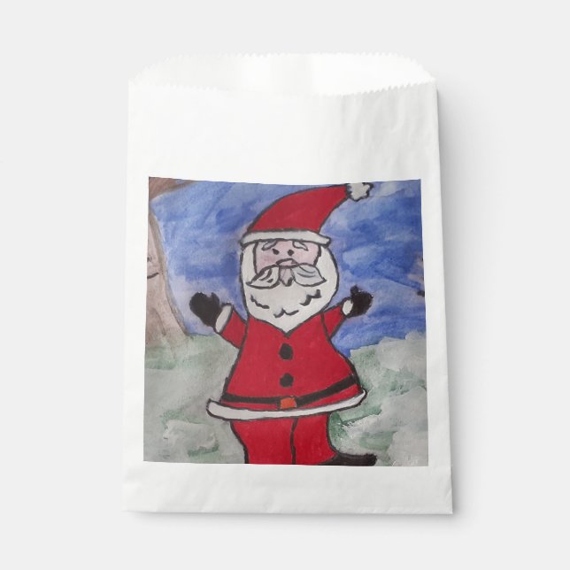 Bolsa De Papel Feliz Santa (Anverso)