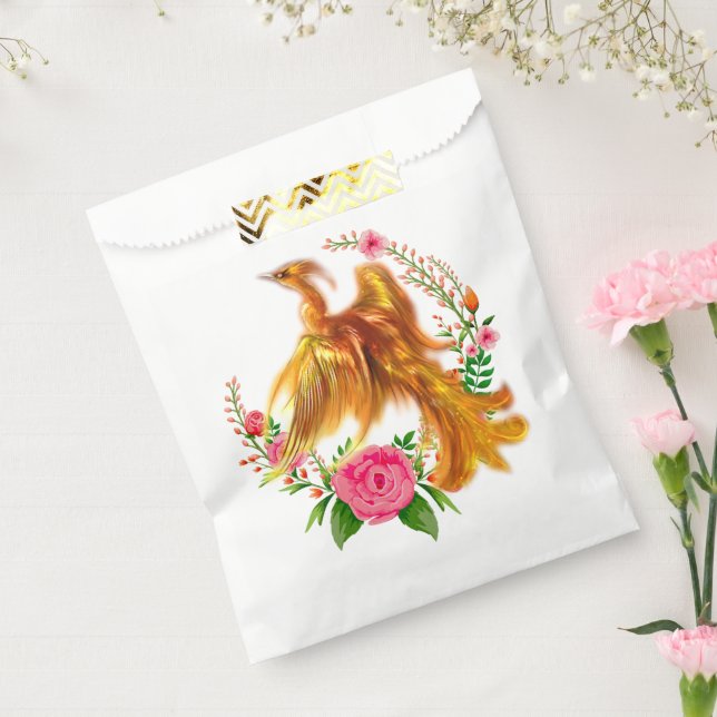 Bolsa De Papel Fénix Floral Surge De La Fantasía De Los Fiery Ash (Sellado)
