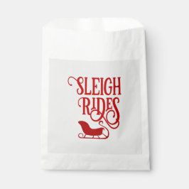 Bolsa De Papel Feriado de Red Sleigh Rides
