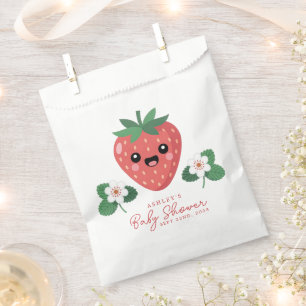 Bolsa De Papel Festejo de Baby Shower Fresa Kawaii