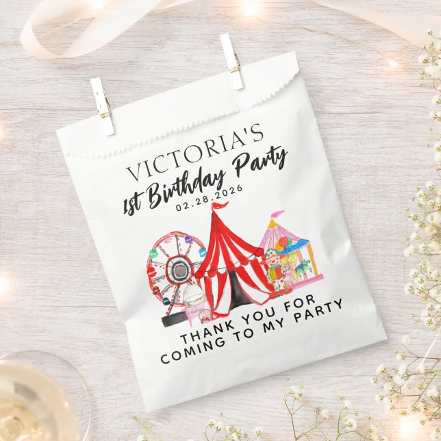 Bolsa De Papel Festival del Circo de Carnaval: Gracias Cumpleaños (Cortado)