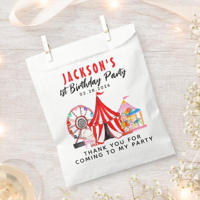 Bolsa De Papel Festival del Circo de Carnaval: Gracias Cumpleaños (Cortado)