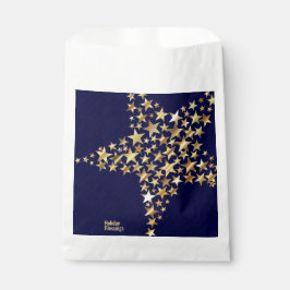 Bolsa De Papel FESTIVE STARS Holiday Blessings Fiesta AZUL