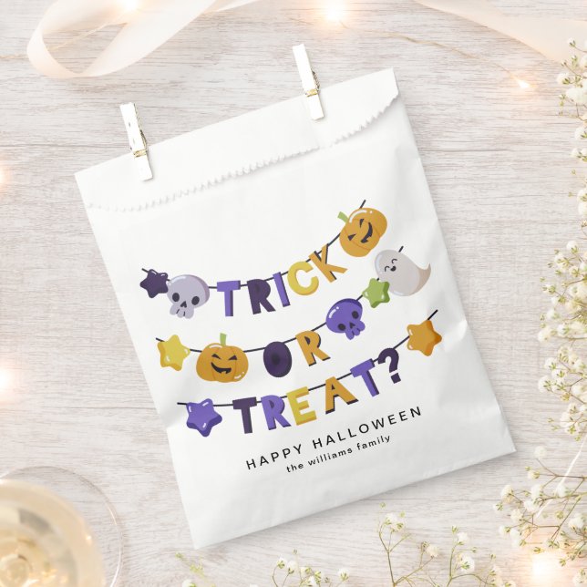 Bolsa De Papel Festividad minimalista de Halloween (Cortado)