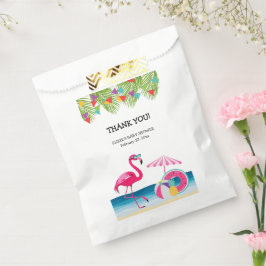 Bolsa De Papel Festividad veraniega playa Flamingo rosa Baby Show