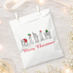 Bolsa De Papel Festividades navideñas en edificios de NYC