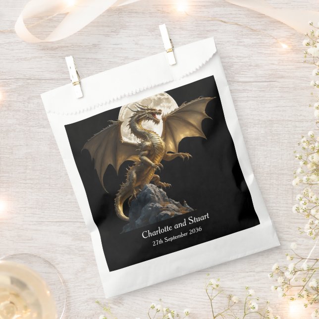 Bolsa De Papel Fierce Dragon Rearing (Cortado)