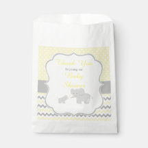 Fiesta Baby Shower amarillo elefante y gris