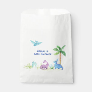 Bolsa De Papel Fiesta Baby Shower Dinosaur Cute Watercolor