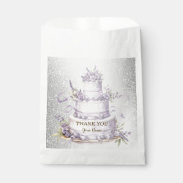 Bolsa De Papel Fiesta Cake Lavender Floral acuarela Elegante