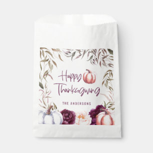 Bolsa De Papel fiesta de acción de gracias de la flor de calabaza