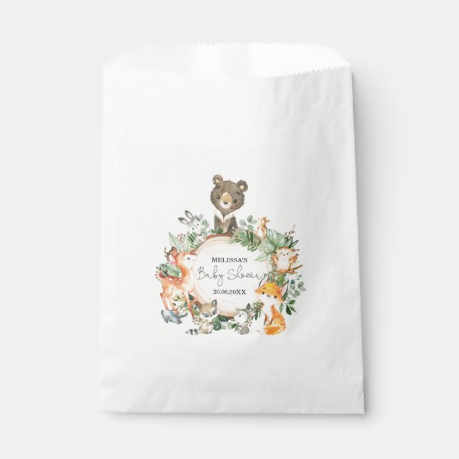 Bolsa De Papel Fiesta de animales Woodland Baby Animals (Anverso)