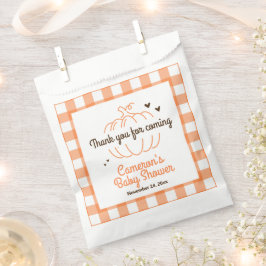 Bolsa De Papel Fiesta de Baby Shower de Calabacita Dulce Naranja