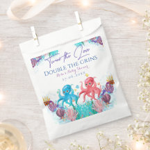 Fiesta de Baby Shower de pulpo gemelo de mar del o