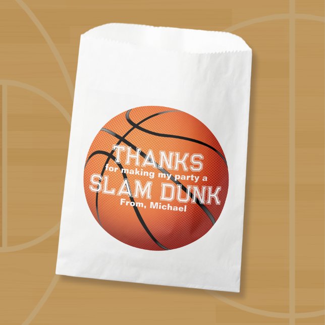 Bolsa De Papel Fiesta de baloncesto (Basketball Party Favor Bag)