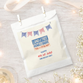 Bolsa De Papel Fiesta de BBQ Patriótica Americana para Invitados