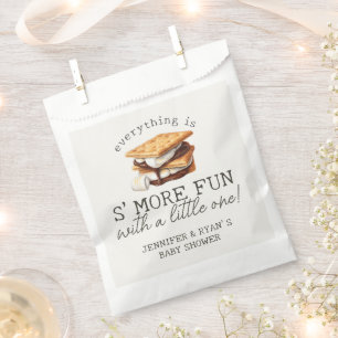 Bolsa De Papel Fiesta de Bebé al Aire Libre con Fogata de S’mores