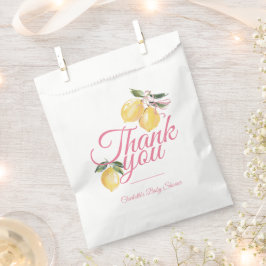 Bolsa De Papel Fiesta de Bebé Coquette Limón Rosa