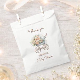 Bolsa De Papel Fiesta de Bebé de Carruaje Boho Floral