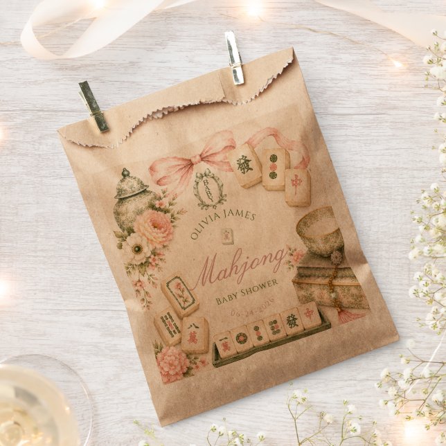 Bolsa De Papel fiesta de bebé Mahjong (Cortado)