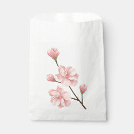 Bolsa De Papel Fiesta de Boda Floral Pink Cherry Blossom
