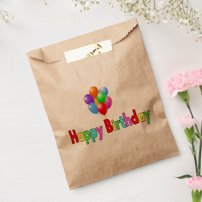 Bolsa De Papel Fiesta de Celebración de Cumpleaños Feliz (Sellado)