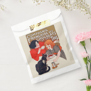 Bolsa De Papel Fiesta de chocolate francés Steinlen Art