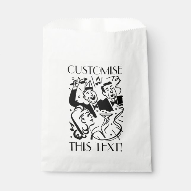 Bolsa De Papel Fiesta de cóctel Art Deco personalizada (Anverso)