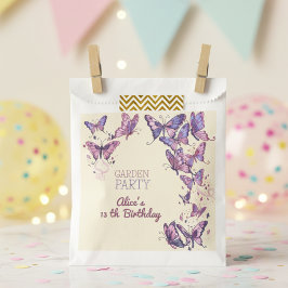 Bolsa De Papel Fiesta de cumpleaños con mariposas