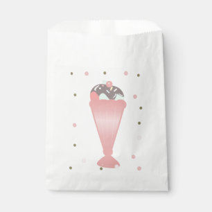 Bolsa De Papel Fiesta de Cumpleaños Confeti Rosa Pastel Helado