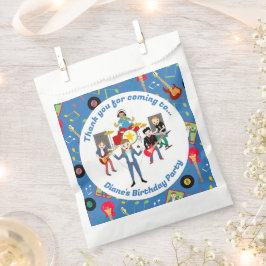 Bolsa De Papel Fiesta de cumpleaños de banda de Chica estrella de