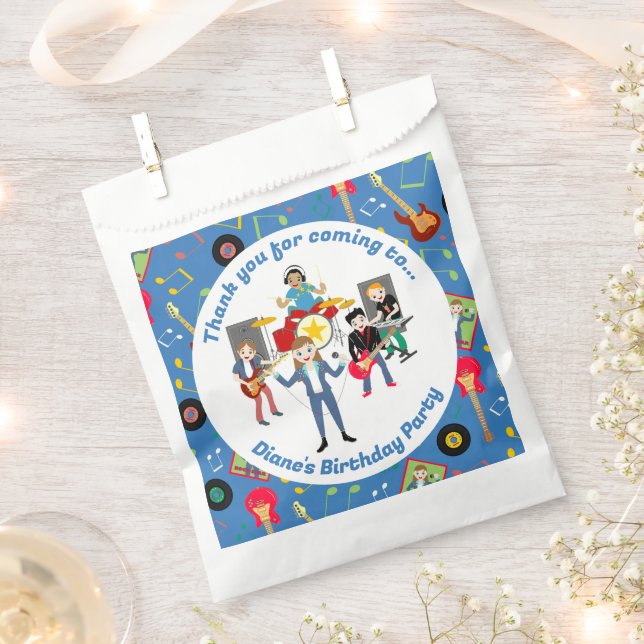 Bolsa De Papel Fiesta de cumpleaños de banda de Chica estrella de (Cortado)
