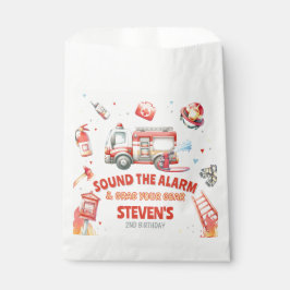 Bolsa De Papel Fiesta de Cumpleaños de Camión de Bomberos 
