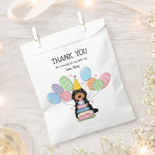 Bolsa De Papel Fiesta de cumpleaños de Cockapoo Cavapoo con Tri n