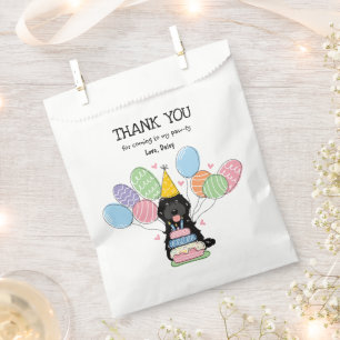 Bolsa De Papel Fiesta de cumpleaños de Cockapoo Cavapoo Negro