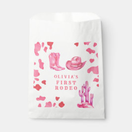 Bolsa De Papel Fiesta de cumpleaños de Cowgirl Western First Rode