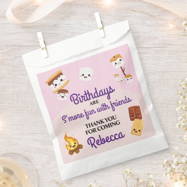 Bolsa De Papel Fiesta de Cumpleaños de Cute S'mores (Subido por el creador)