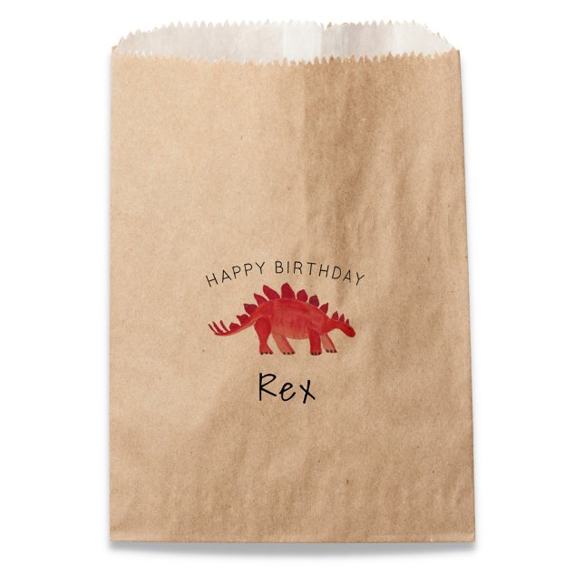 Bolsa De Papel Fiesta de cumpleaños de Dino pintado (Subido por el creador)