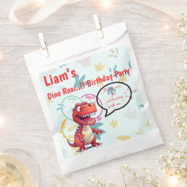 Bolsa De Papel Fiesta de cumpleaños de Dino Roar