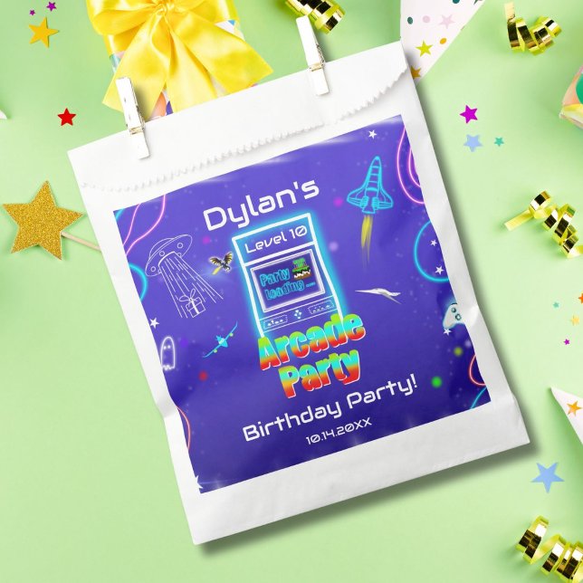 Bolsa De Papel Fiesta de cumpleaños de encendido por videojuegos  (Subido por el creador)