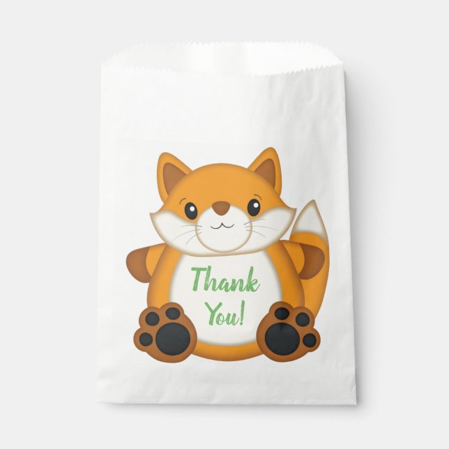 Bolsa De Papel Fiesta de cumpleaños de Fox Green (Anverso)