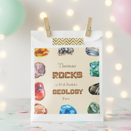 Bolsa De Papel Fiesta de cumpleaños de geología roca gemela