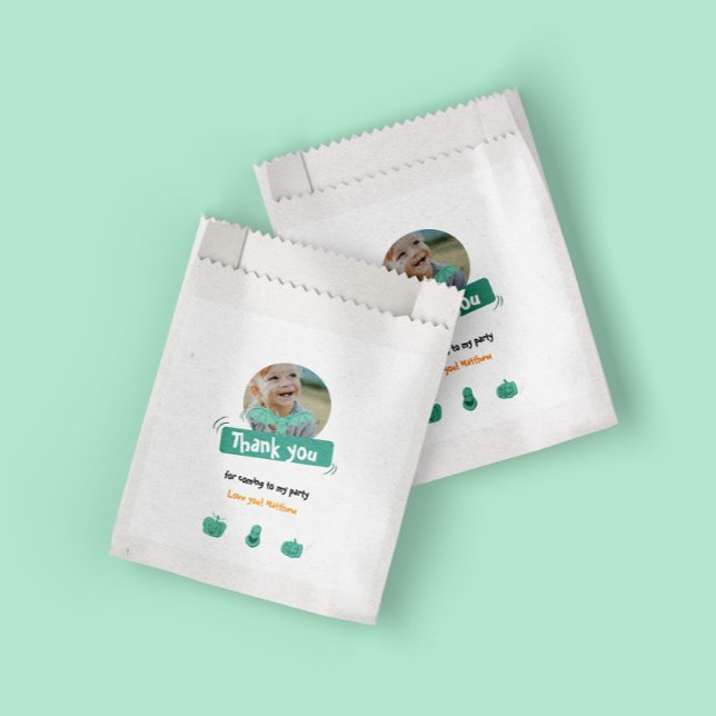 Bolsa De Papel Fiesta de cumpleaños de Halloween verde y naranja  (Subido por el creador)