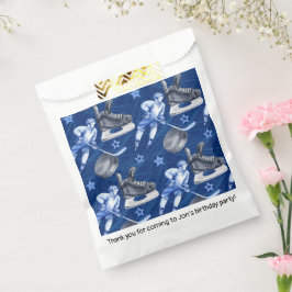 Bolsa De Papel Fiesta de cumpleaños de hockey sobre hielo