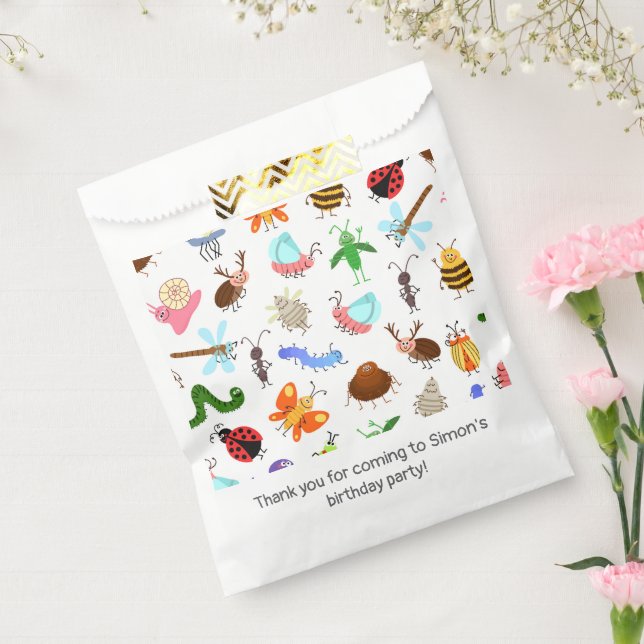Bolsa De Papel Fiesta de cumpleaños de Insectos (Sellado)