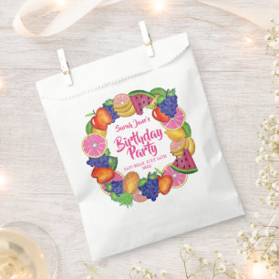 Bolsa De Papel Fiesta de cumpleaños de la sandía plástica de la f