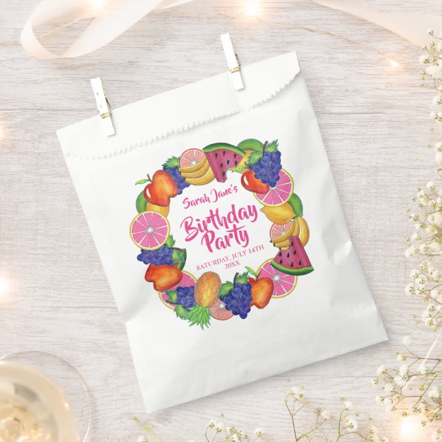 Bolsa De Papel Fiesta de cumpleaños de la sandía plástica de la f (Cortado)