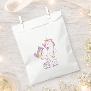 Bolsa De Papel Fiesta de cumpleaños de las niñas Rainbow Unicorn