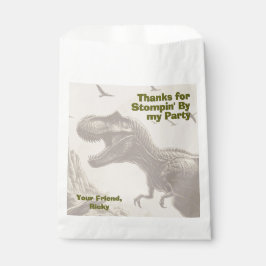 Bolsa De Papel Fiesta de cumpleaños de los dinosaurios T-rex