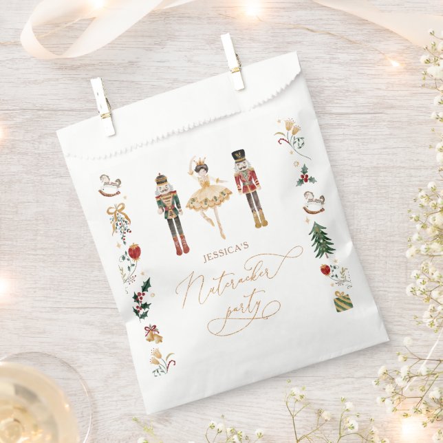 Bolsa De Papel Fiesta de cumpleaños de los niños de oro rojo Nutc (Cortado)